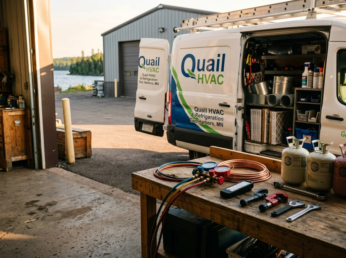 HVAC technician tools and equipment ready for service calls, representing professional heating and air conditioning expertise.
